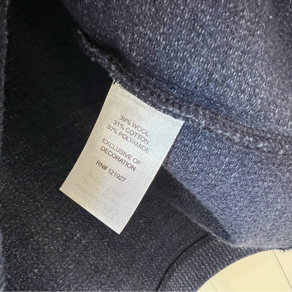 Johnnie-O men’s medium wool blend quarter zip sweater navy blue - Picture 6 of 6